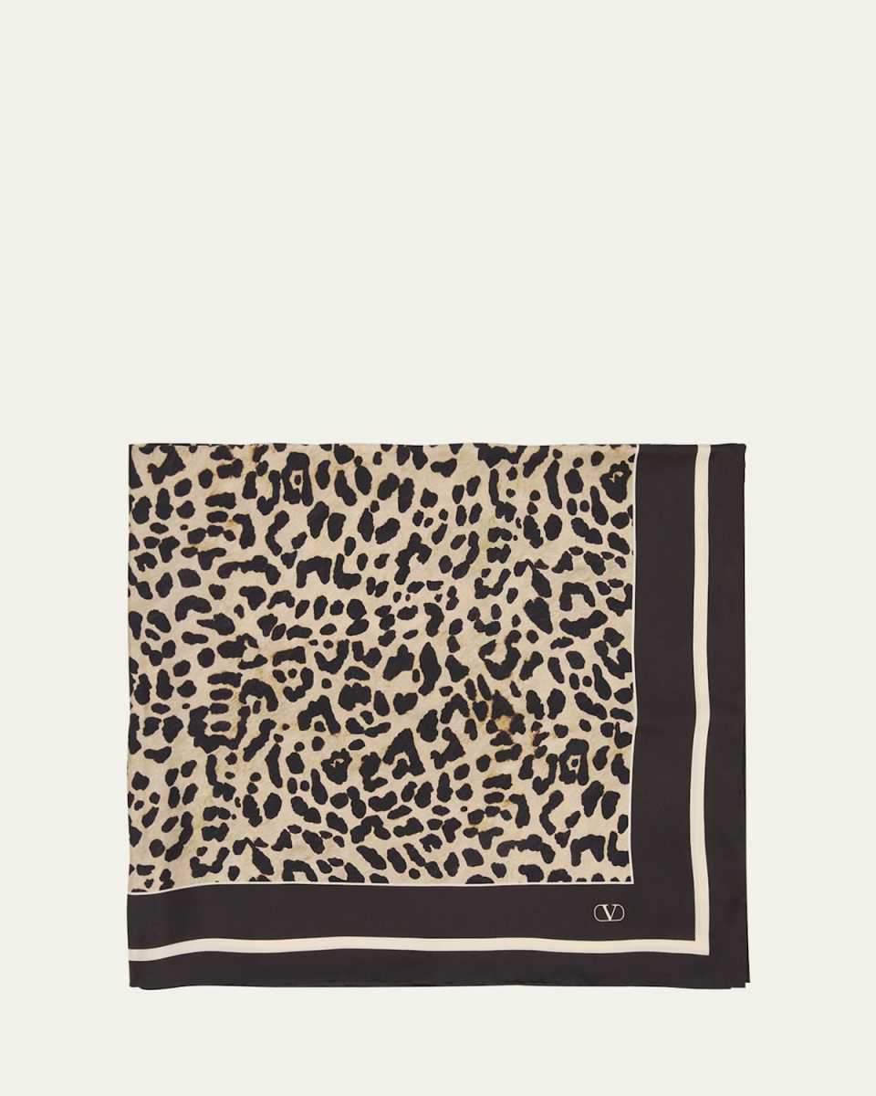 Animal Print Silk Scarf